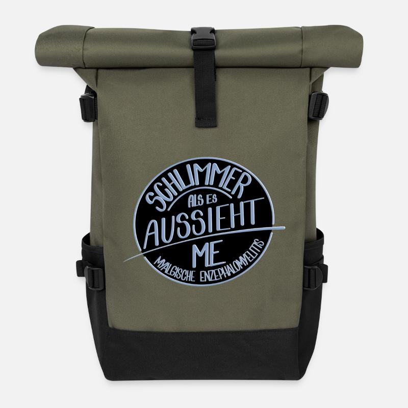 Schlimmer als es aussieht, ME - Rolltop Rucksack - Olive/Schwarz