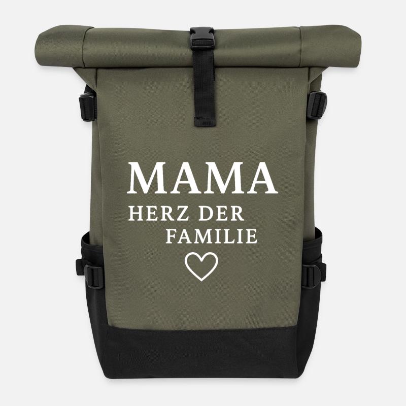 Mama - Rolltop Rucksack - Olive/Schwarz