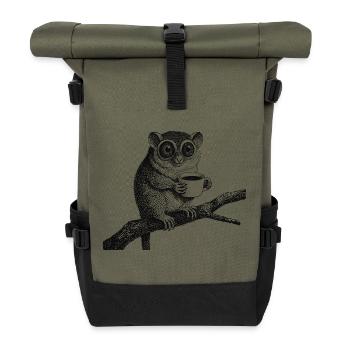 Kaffee Tarsier - Rolltop Rucksack - Olive/Schwarz - Vorne