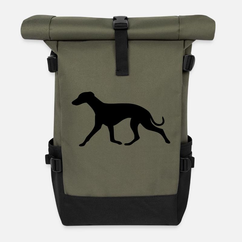 whippet2_cb - Roll Top Backpack - olive/black