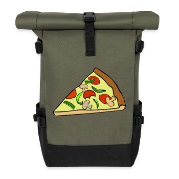 Pizza Pizzastück - Sac à dos roll top - olive/noir - Devant