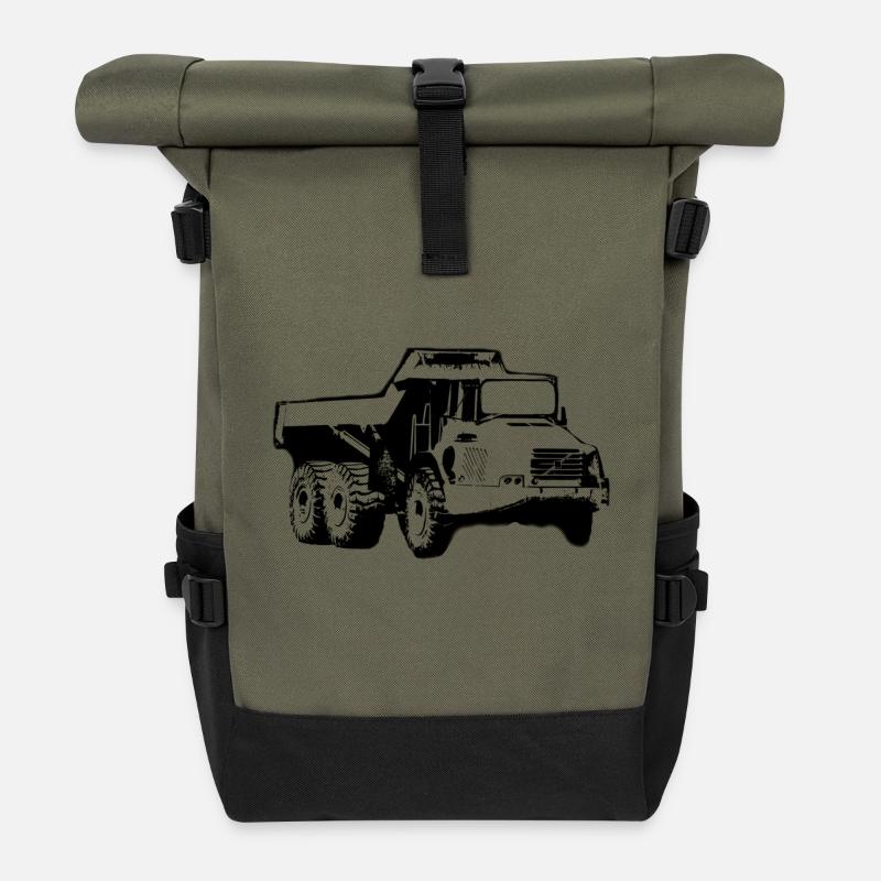 Articulated Dump Truck - Rolltop Rucksack - Olive/Schwarz
