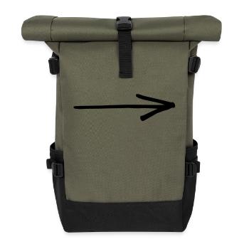 Arrow - Roll Top Backpack - olive/black - Front