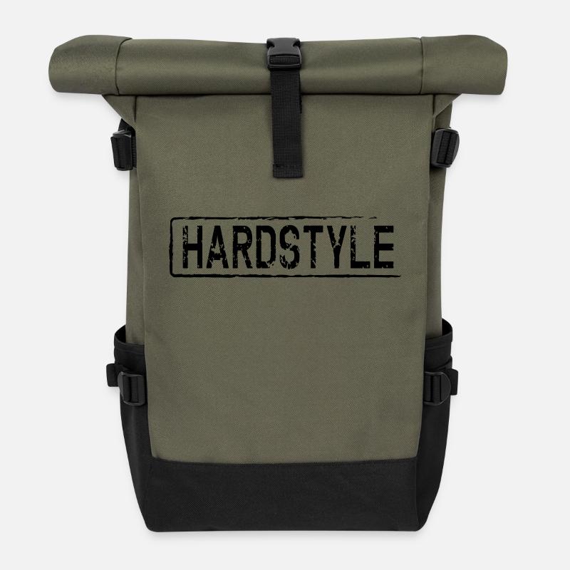 hardrock - Roll Top Backpack - olive/black