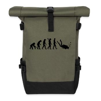 Evolution Tauchen - Rolltop Rucksack - Olive/Schwarz - Vorne