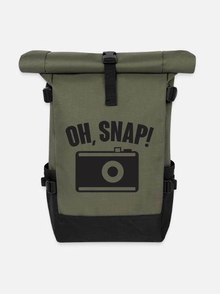 Oh, Snap! - photography - Rolltop Rucksack - Olive/Schwarz