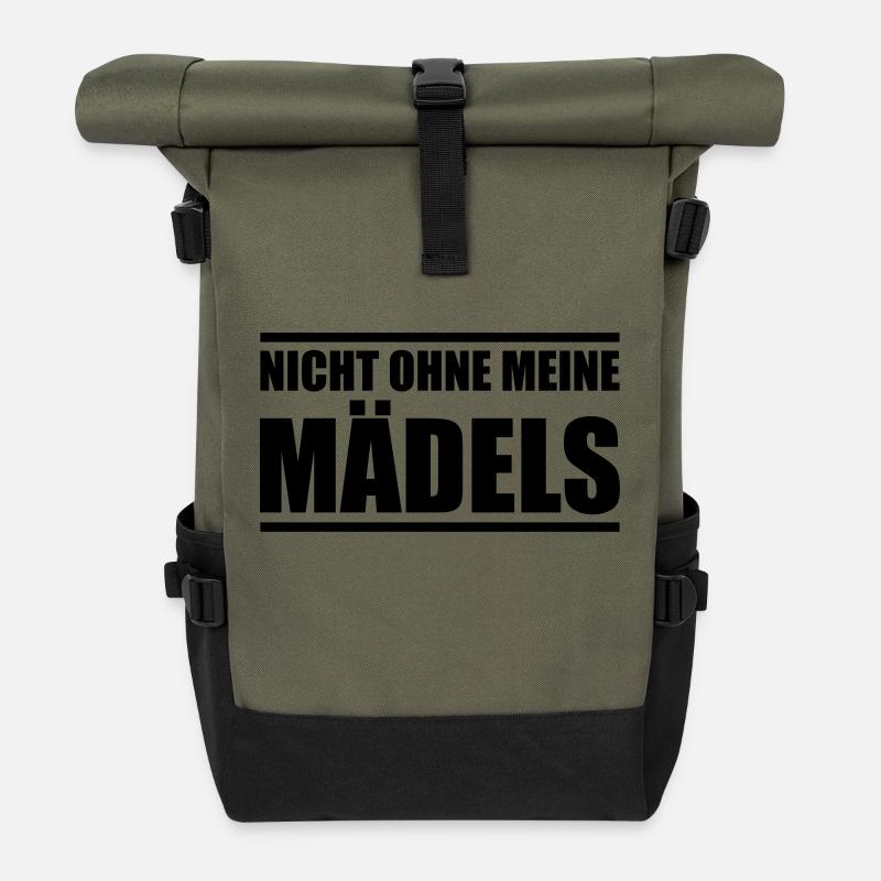 mädels nicht ohne meine - Rolltop Rucksack - Olive/Schwarz