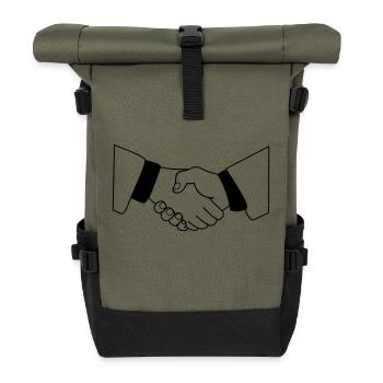 handshake_01 - Rolltop Rucksack - Olive/Schwarz - Vorne