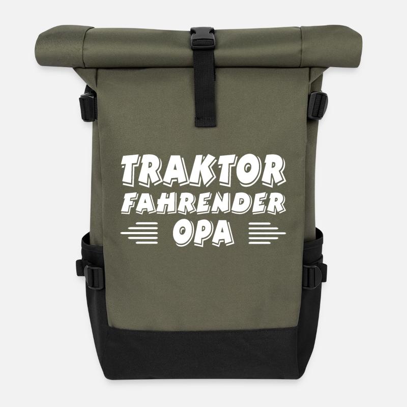 Traktor - Rolltop Rucksack - Olive/Schwarz