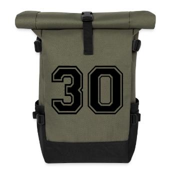 30 - Roll Top Backpack - olive/black - Front