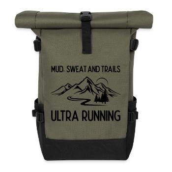 Ultra Running - Boue, sueur et sentiers - Sac à dos roll top - olive/noir - Devant