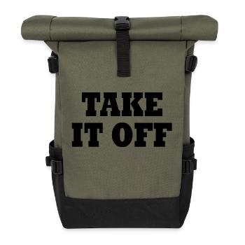 Take it off - Rolltop Rucksack - Olive/Schwarz - Vorne