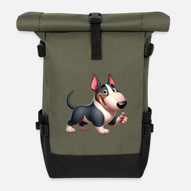 Bullterrier - Rolltop Rucksack - Olive/Schwarz