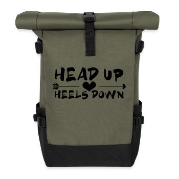 Sport équestre Dressage Saut d’obstacles - Sac à dos roll top - olive/noir - Devant