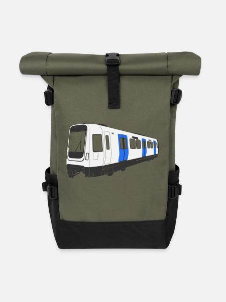 Stockholmer U-Bahn C30 - Rolltop Rucksack - Olive/Schwarz