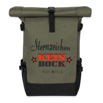 Asterisk Kein Bock Calendrier Annuel - Sac à dos roll top - olive/noir - Devant