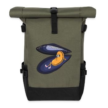 Fauler Schimmel unter Nachtsplittern - Rolltop Rucksack - Olive/Schwarz - Vorne
