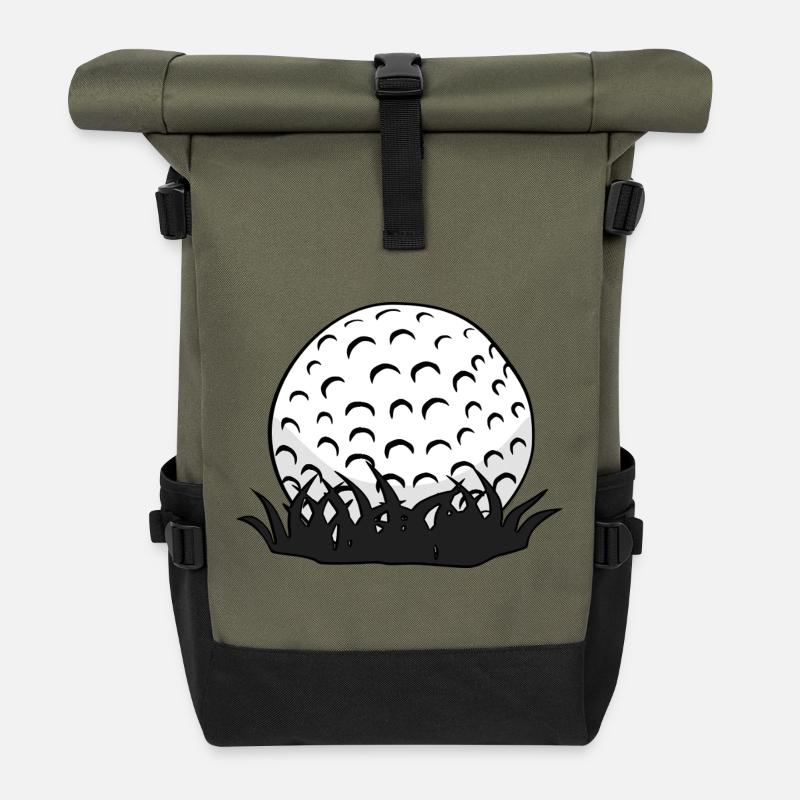 Golfball - Rolltop Rucksack - Olive/Schwarz