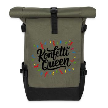 Confetti Queen Party - Roll Top Backpack - olive/black - Front