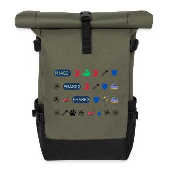 Ordre des super-héros - Sac à dos roll top - olive/noir - Devant