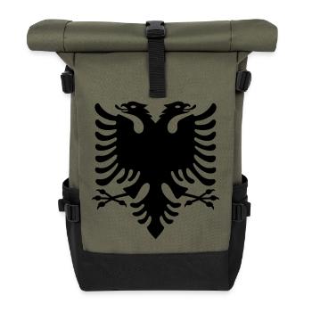 Albania - Roll Top Backpack - olive/black - Front