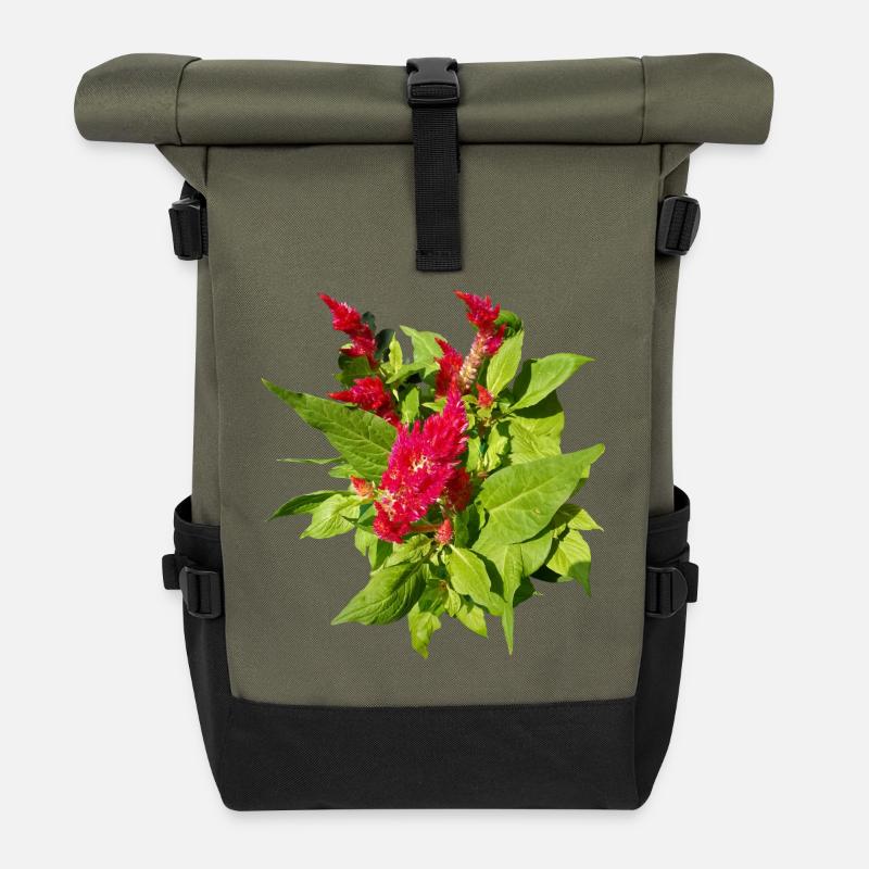 ROTE CELOSIEN - Rolltop Rucksack - Olive/Schwarz