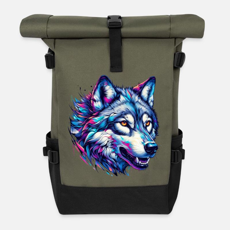 Wolf - Rolltop Rucksack - Olive/Schwarz