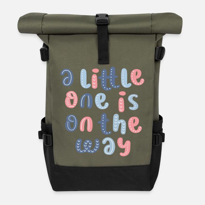 Doux message d'amour pour les enfants - Sac à dos roll top - olive/noir