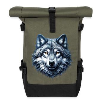 Loup - Sac à dos roll top - olive/noir - Devant