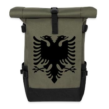 Albania albania - Roll Top Backpack - olive/black - Front