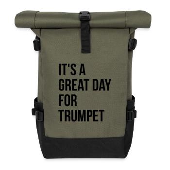 Trompete - Rolltop Rucksack - Olive/Schwarz - Vorne