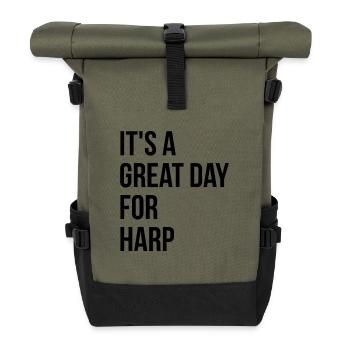 harpe - Sac à dos roll top - olive/noir - Devant
