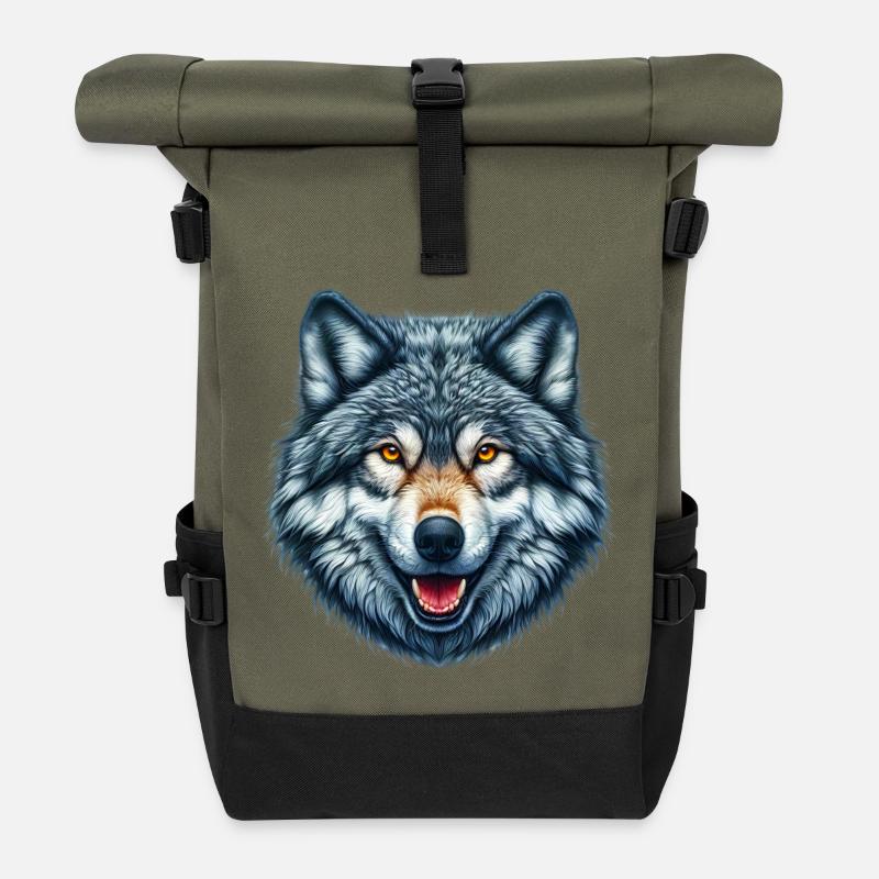 Wolf - Rolltop Rucksack - Olive/Schwarz