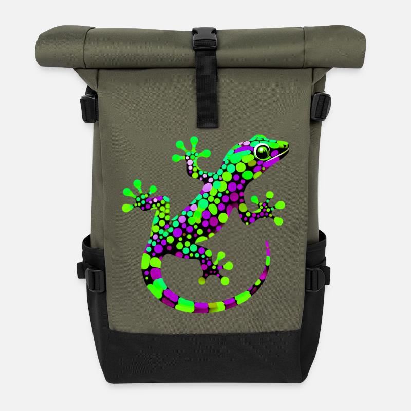 Gecko - Rolltop Rucksack - Olive/Schwarz