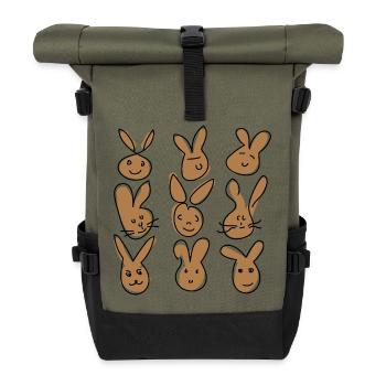 Osterhasen - Rolltop Rucksack - Olive/Schwarz - Vorne