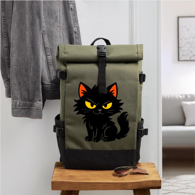 Süßes Kätzchen Rolltop Rucksack