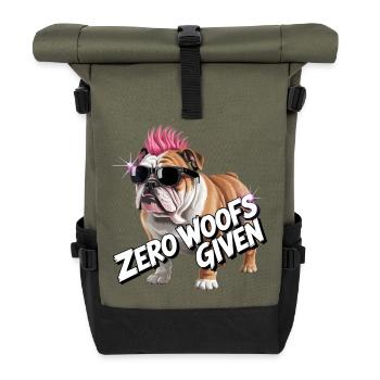 Bulldog Punk Mohawk Tee - Rolltop Rucksack - Olive/Schwarz - Vorne