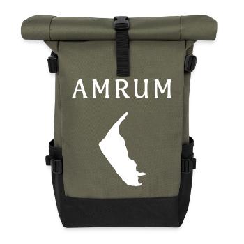 Amrum – your German island - Roll Top Backpack - olive/black - Front