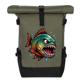 Chasseur en haute mer Piranha - Sac à dos roll top - olive/noir - Devant