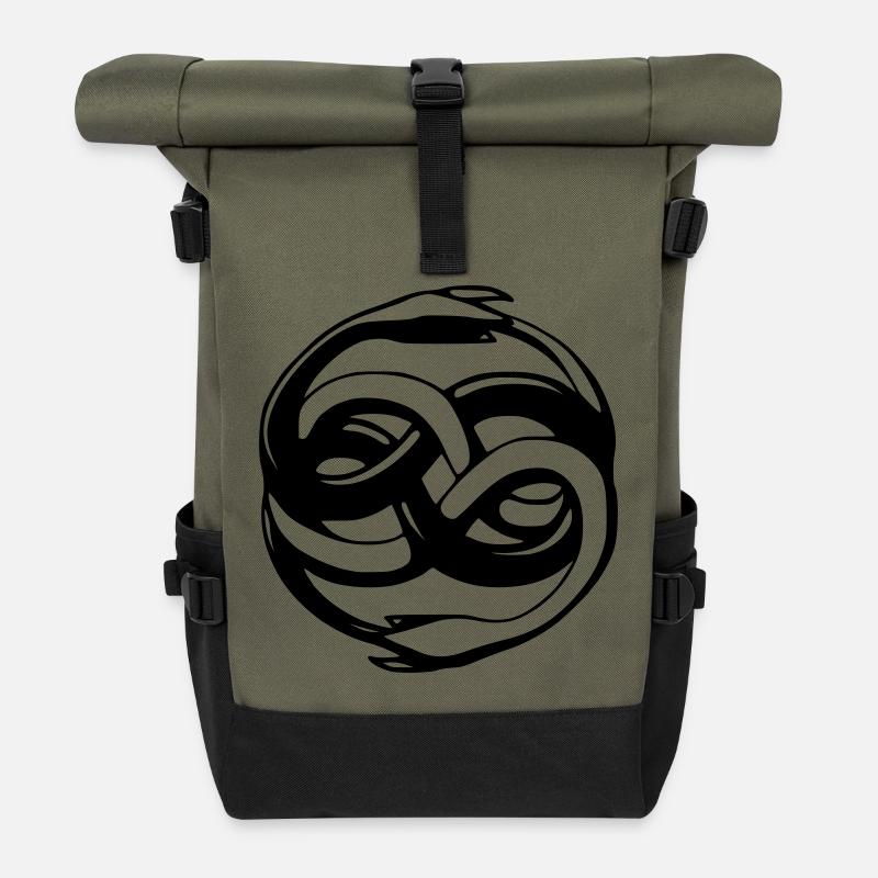 Sandwurm Auryn - Rolltop Rucksack - Olive/Schwarz