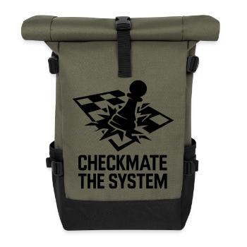Echec et Mat au Système Design Stratège Rebelle - Sac à dos roll top - olive/noir - Devant