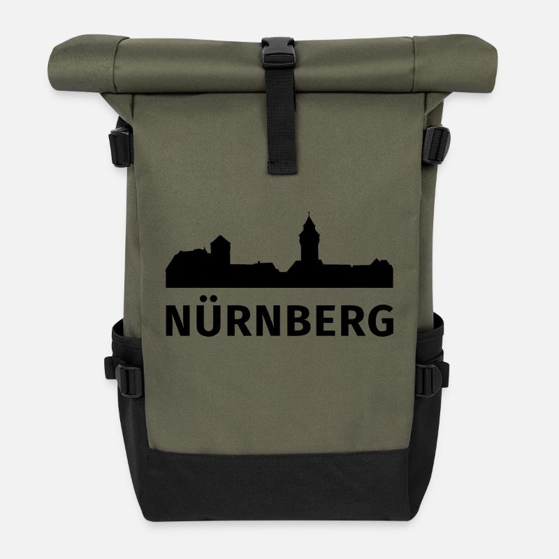 Nürnberg - Rolltop Rucksack - Olive/Schwarz