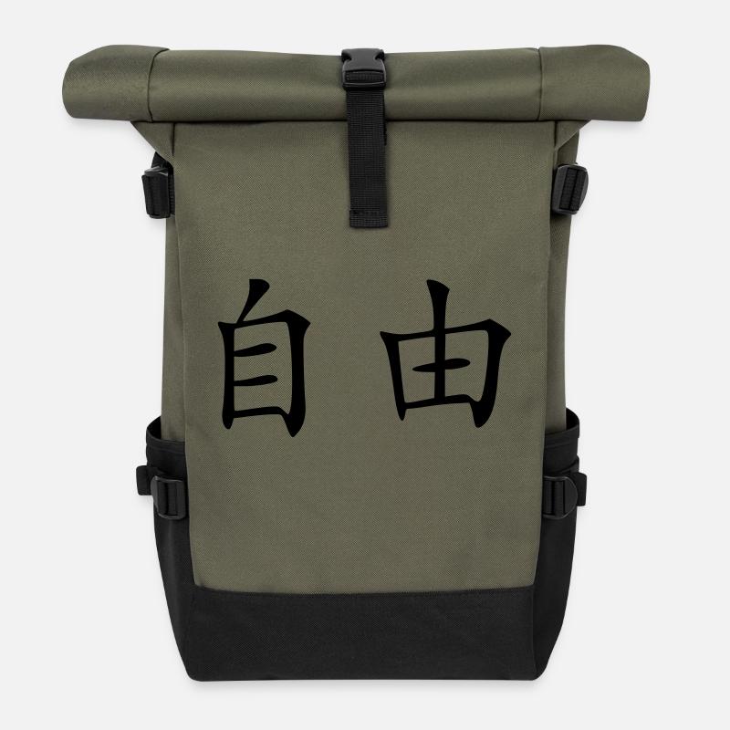 freedom - Roll Top Backpack - olive/black