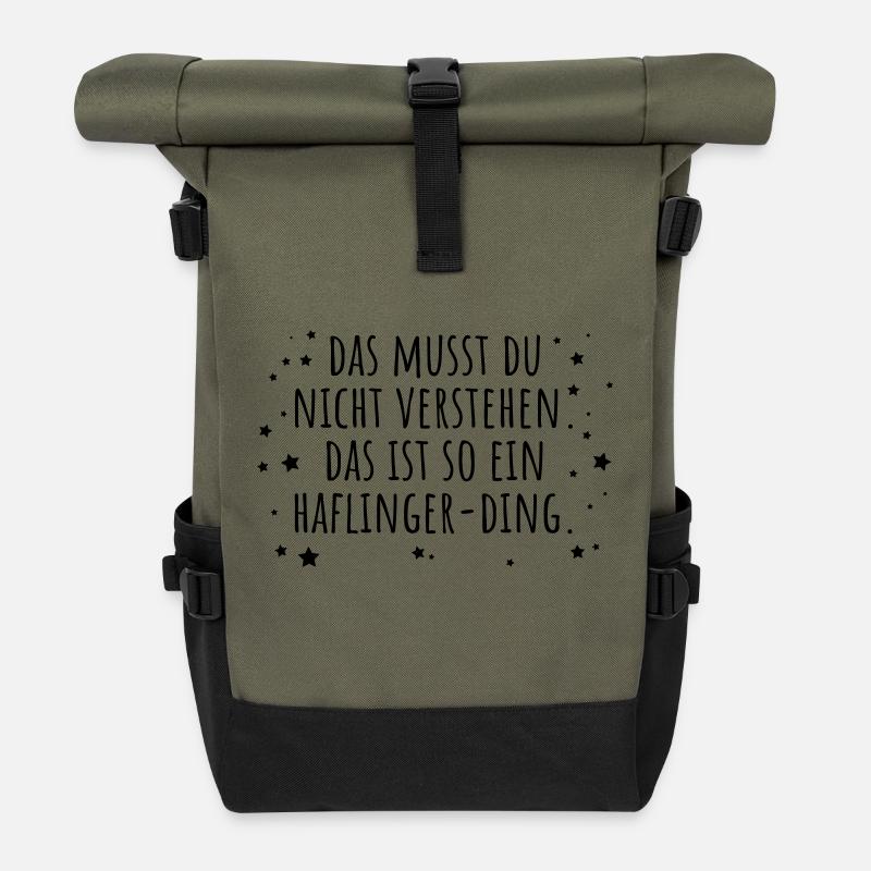 Haflinger-Ding - Rolltop Rucksack - Olive/Schwarz