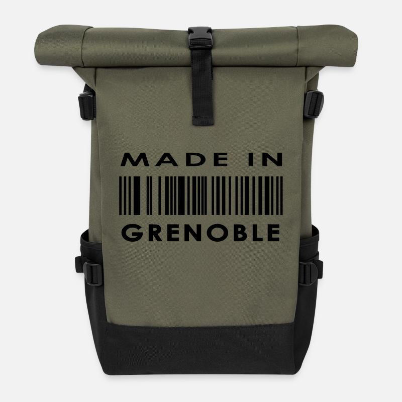 Grenoble - Sac à dos roll top - olive/noir