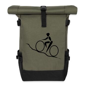 Radsport Trail - Rolltop Rucksack - Olive/Schwarz - Vorne