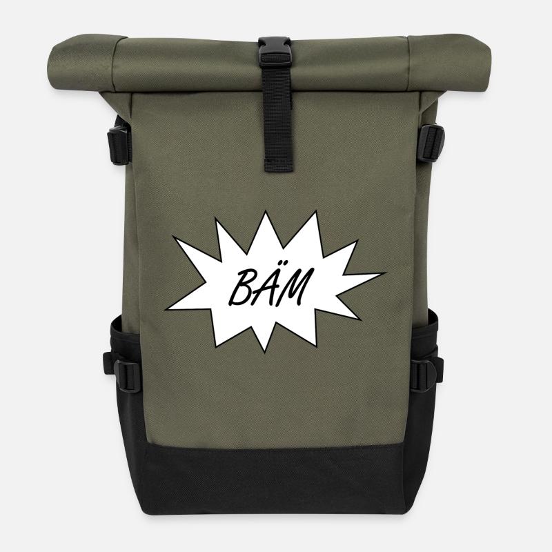 zag Bäm - Sac à dos roll top - olive/noir