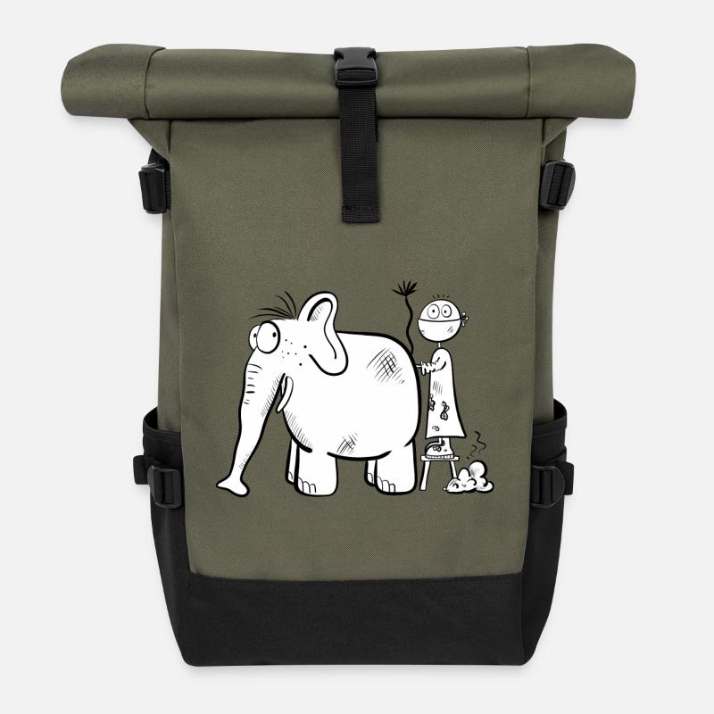 Tiermedizin Studium I Tierarzt I Cooles Geschenk - Rolltop Rucksack - Olive/Schwarz