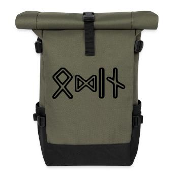 Wikinger Odin - Rolltop Rucksack - Olive/Schwarz - Vorne