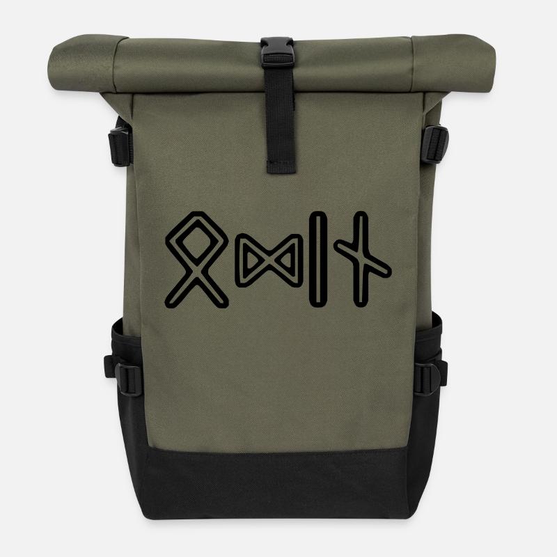 Wikinger Odin - Rolltop Rucksack - Olive/Schwarz